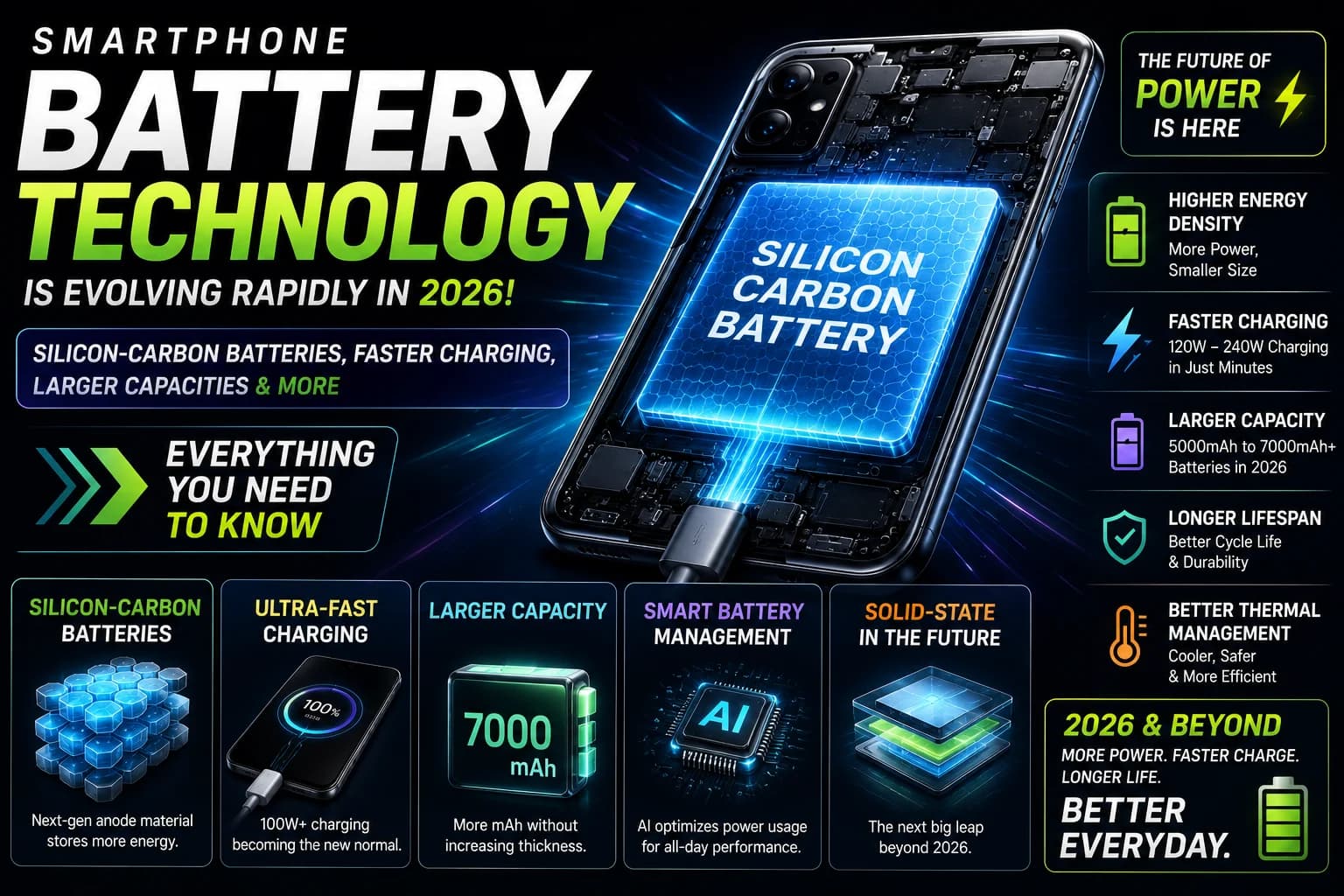 Smartphone Battery Technology Is Changing Fast in 2026: Bigger Batteries, Faster Charging & Silicon-Carbon Explained